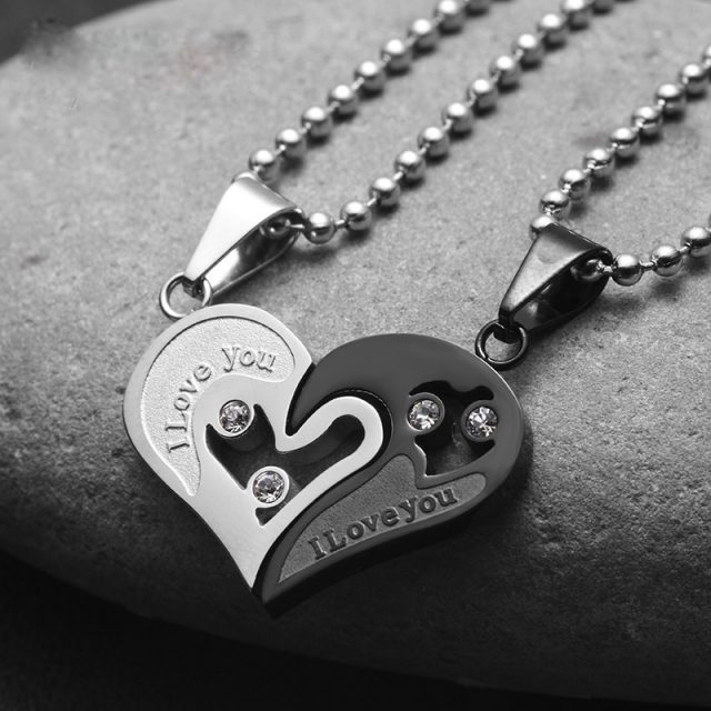 Two Piece Heart Necklace