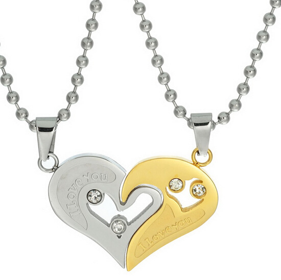 Two Piece Heart Necklace
